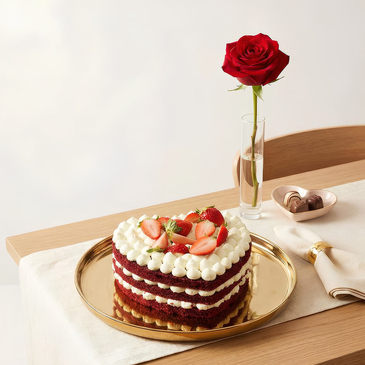 RED VELVET STRAWBERRY CAKE